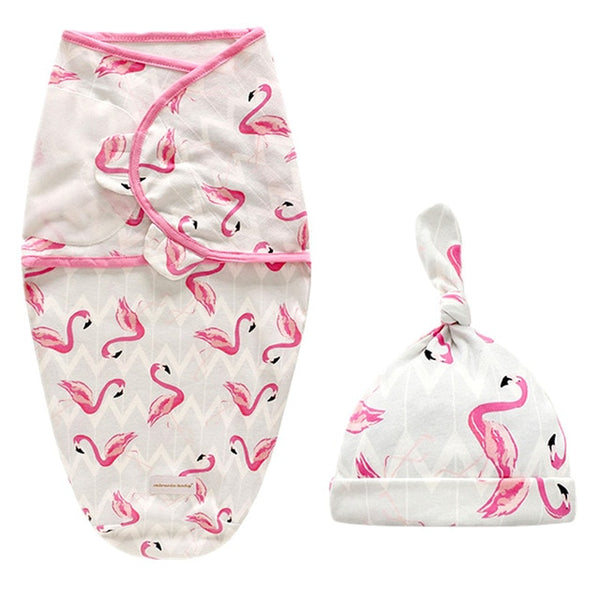 Baby Swaddle Blanket + Cap Set