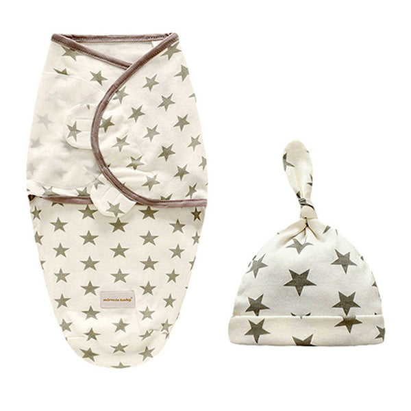 Baby Swaddle Blanket + Cap Set