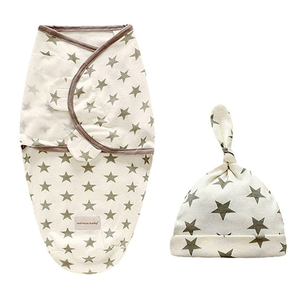 Baby Swaddle Blanket + Cap Set