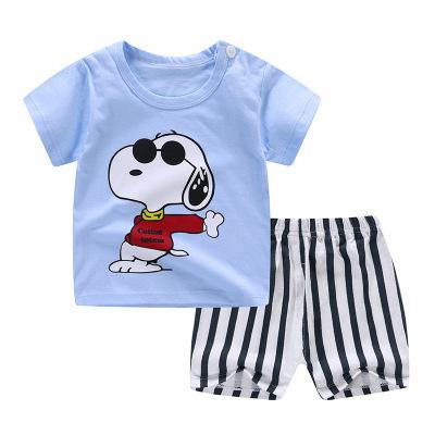 Grey Dogs Pattern Baby Boy Clothing Sets