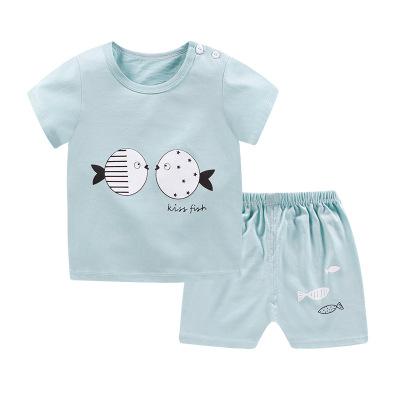 Grey Dogs Pattern Baby Boy Clothing Sets
