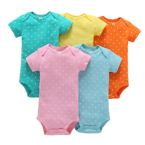 5 pcs Long Sleeve Baby Bodysuits