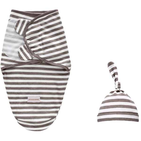Baby Swaddle Blanket + Cap Set