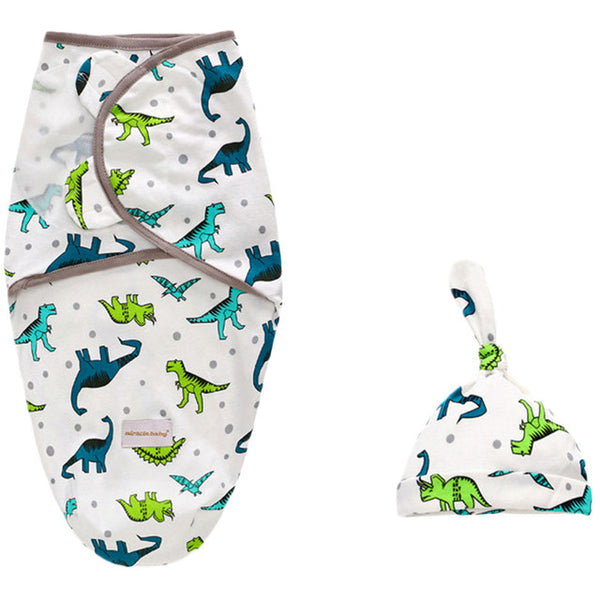Baby Swaddle Blanket + Cap Set