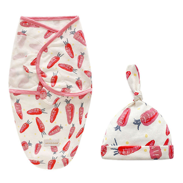 Baby Swaddle Blanket + Cap Set