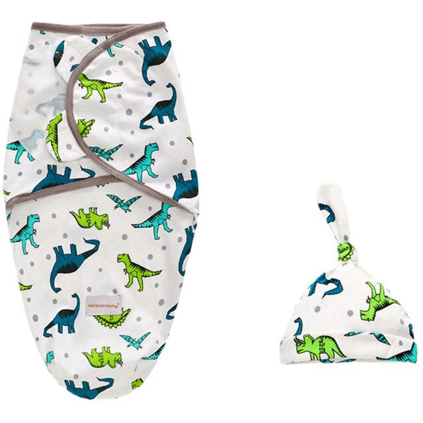 Baby Swaddle Blanket + Cap Set