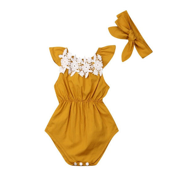 Flower Fly Sleeve Jumpsuit
