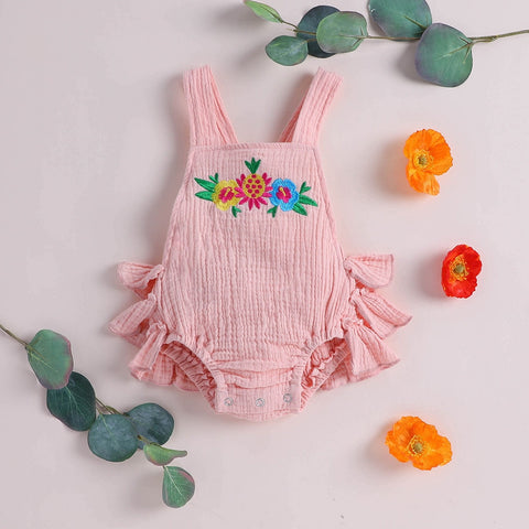 Baby Girls Embroidered Floral Bodysuit