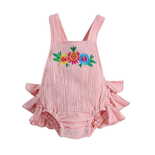 Baby Girls Embroidered Floral Bodysuit